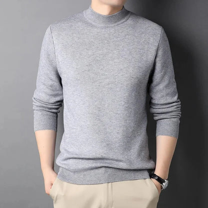 Men’s Half Turtleneck Slim Fit Knit Sweater